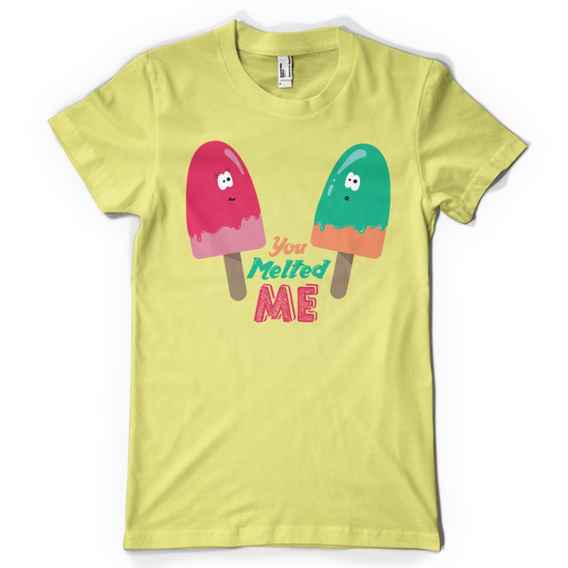 Melted ice cream tshirt designs for merch by amazon
