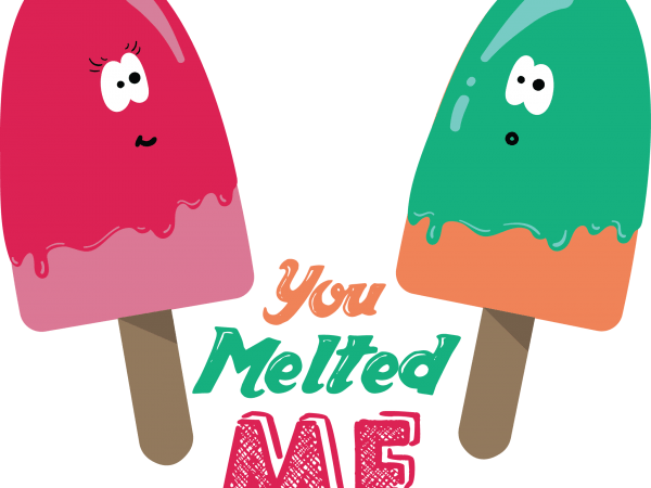 Melted ice cream tshirt design vector