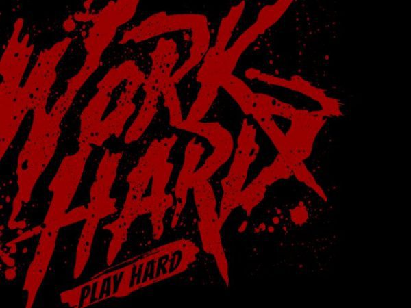 Work hard play hard vector shirt design