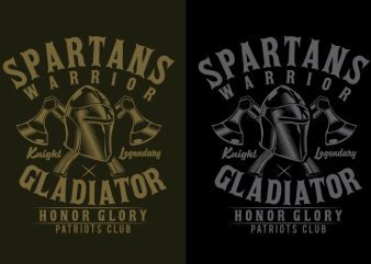 Spartans warior t shirt design for sale