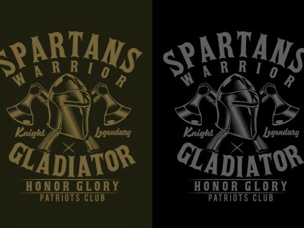 Spartans warior t shirt design for sale