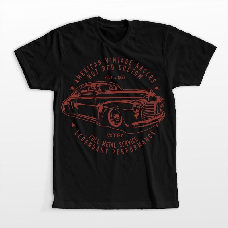 Hot rod custom tshirt design for merch by amazon