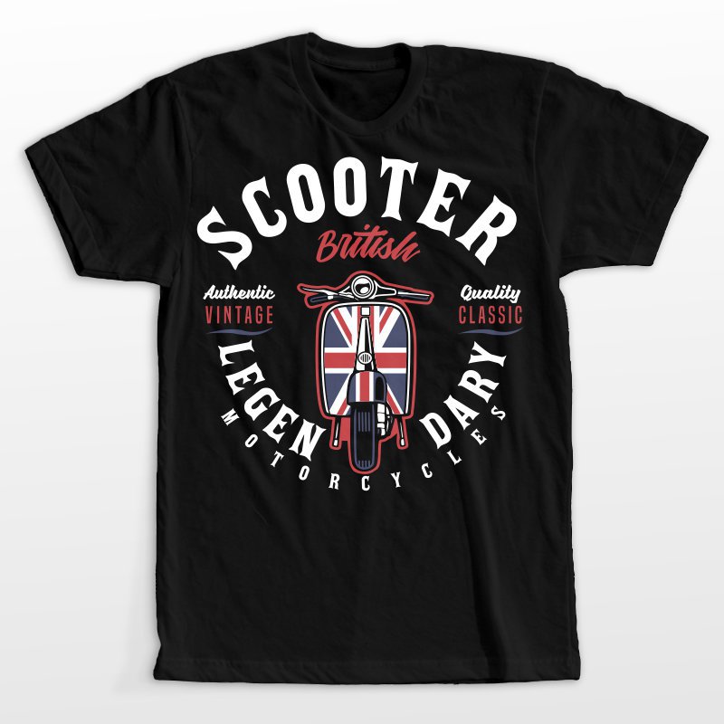 Scooter british t-shirt designs for merch by amazon