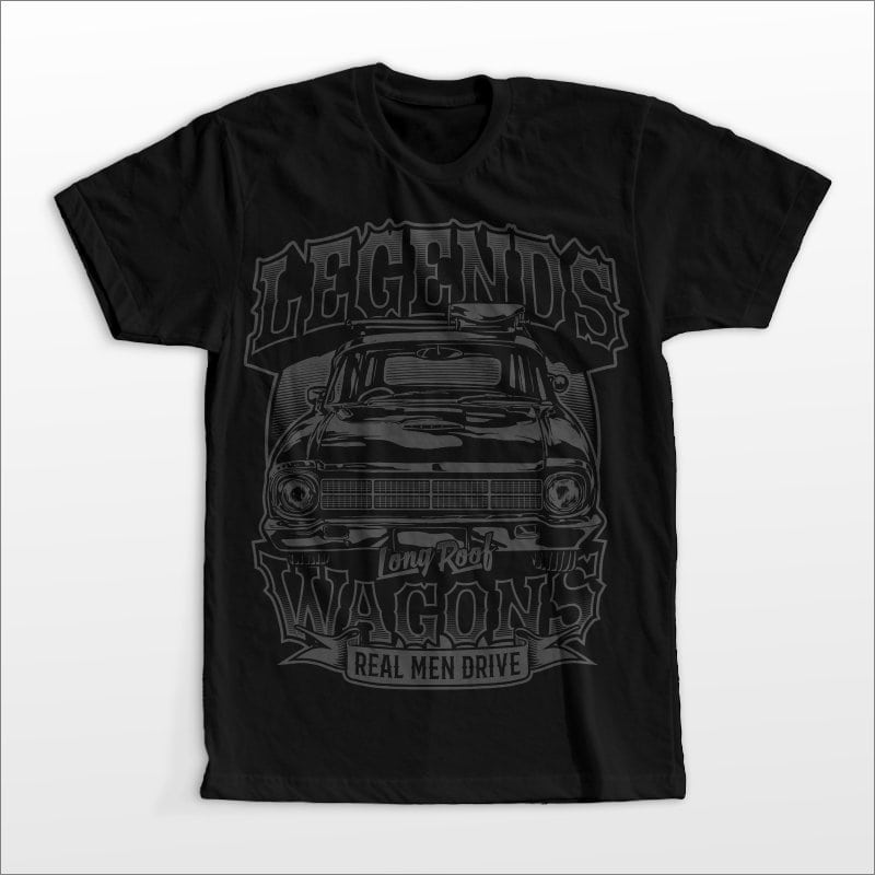 Legend wagon t shirt designs for merch teespring and printful