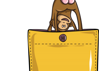 Monkey butt pocket buy t shirt design artwork