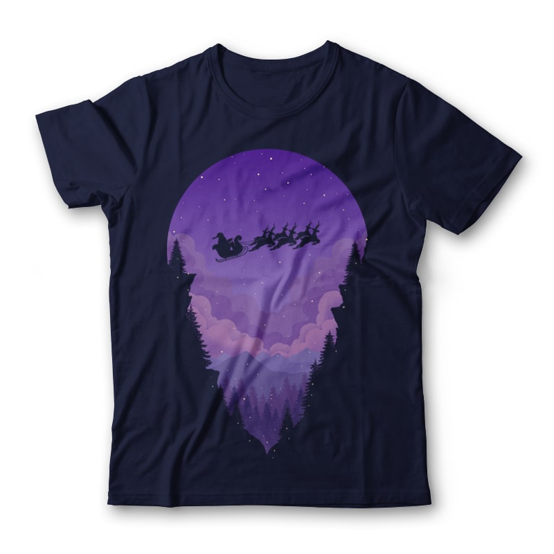 Purple Winter T-shirt Design tshirt designs for merch by amazon