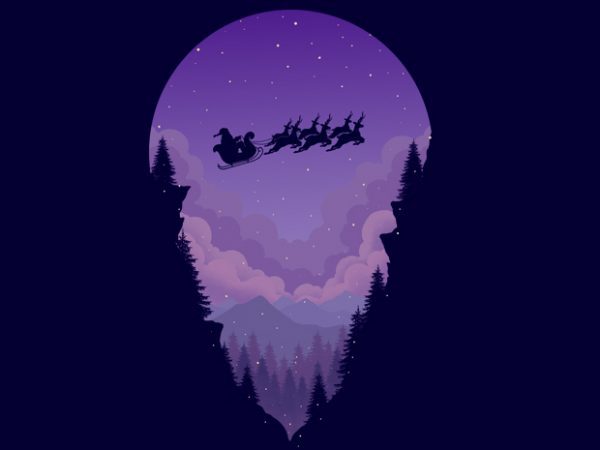 Purple winter t-shirt design