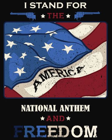 National anthem tshirt design for sale
