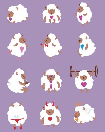 Sheeps commercial use t-shirt design