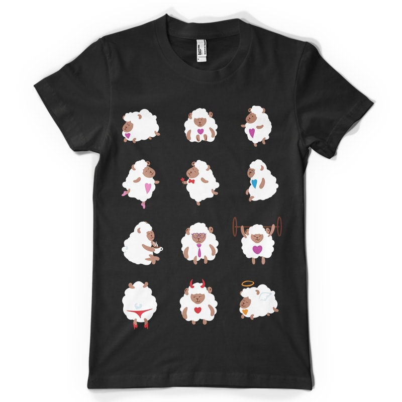 Sheeps tshirt design for merch by amazon