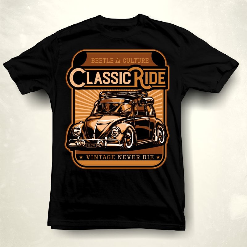 Classic Ride tshirt designs for merch by amazon