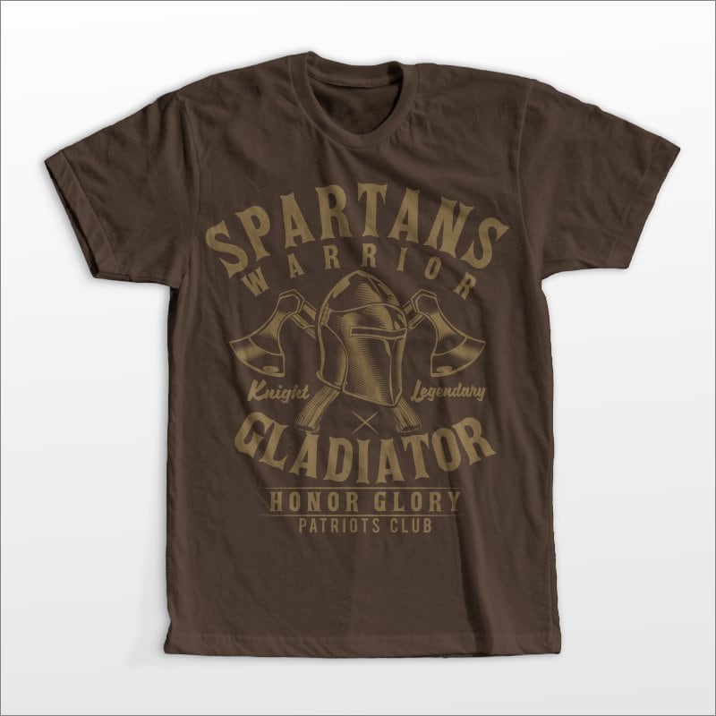 Spartans warior t-shirt designs for merch by amazon