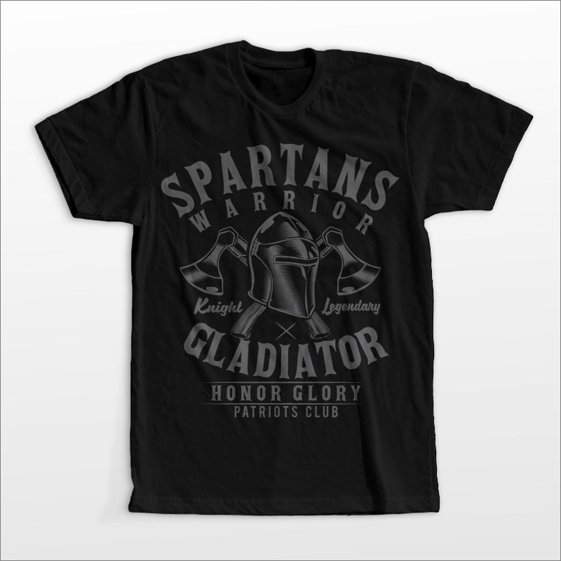 Spartans warior t-shirt designs for merch by amazon