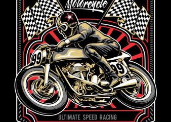 Speed racer vector t-shirt design template