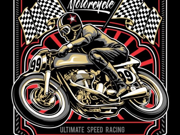 Speed racer vector t-shirt design template