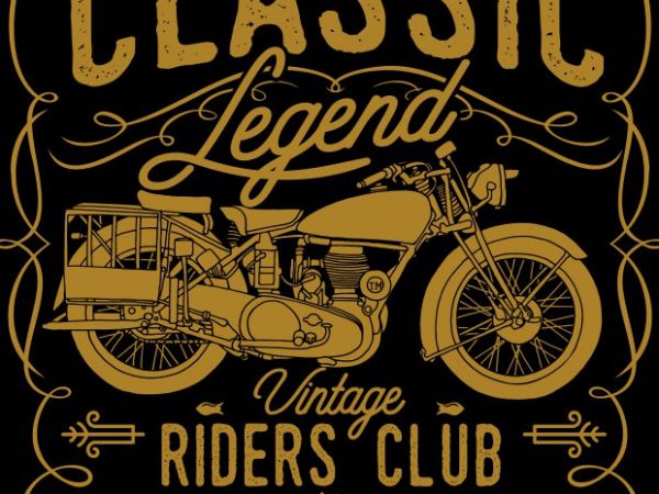 Classic legend print ready shirt design