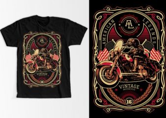 American Legend vector t-shirt design template