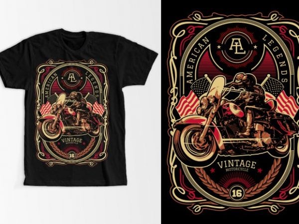 American legend vector t-shirt design template