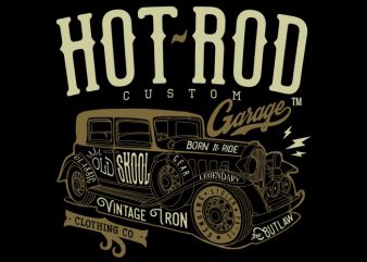 Hot rod garage vector shirt design