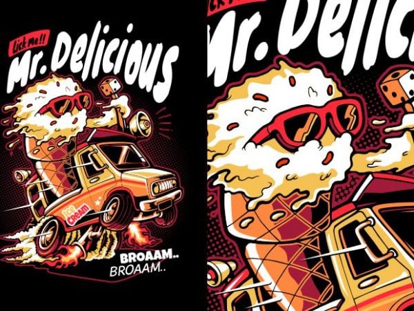 Mr delicious vector t-shirt design