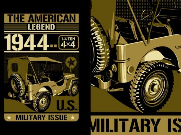 American military vector shirt design