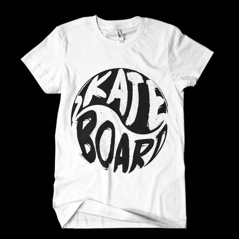 Vector t-shirt Skateboard yin yang t shirt design graphic