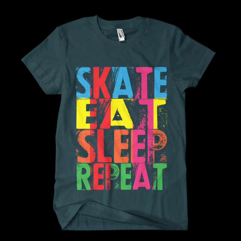 skate eat sleep repeat Vector t-shirt design buy tshirt design