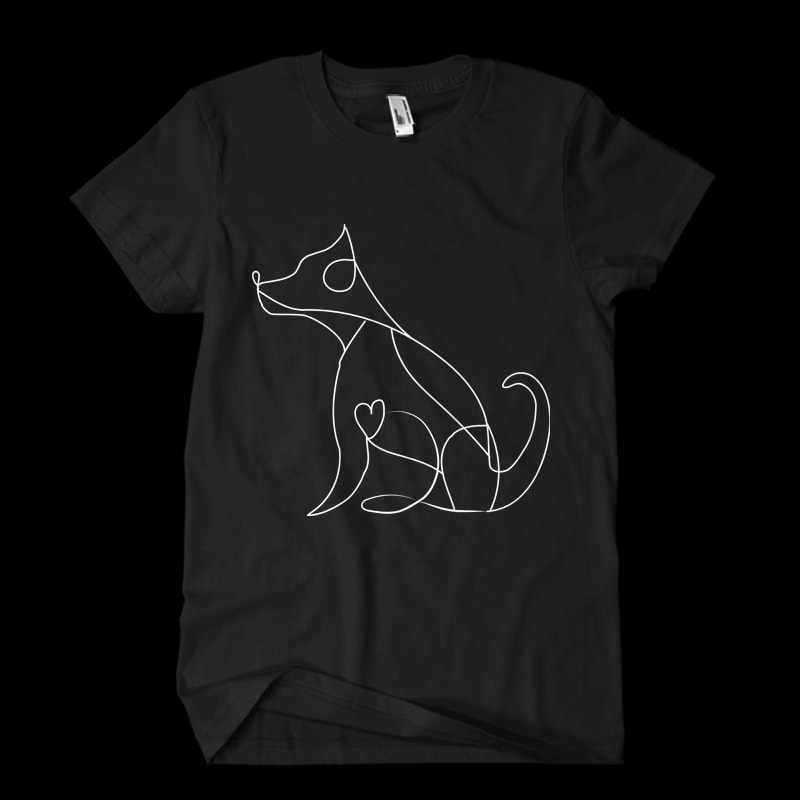 Dog Line Vector t-shirt design vector shirt designs