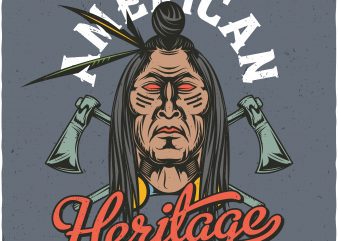 American heritage. Vector T-Shirt Design
