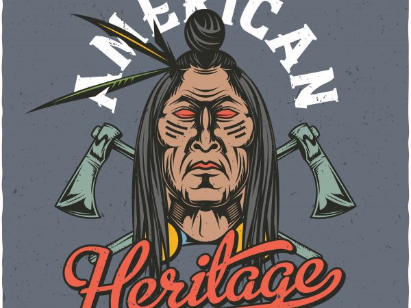 American heritage. vector t-shirt design
