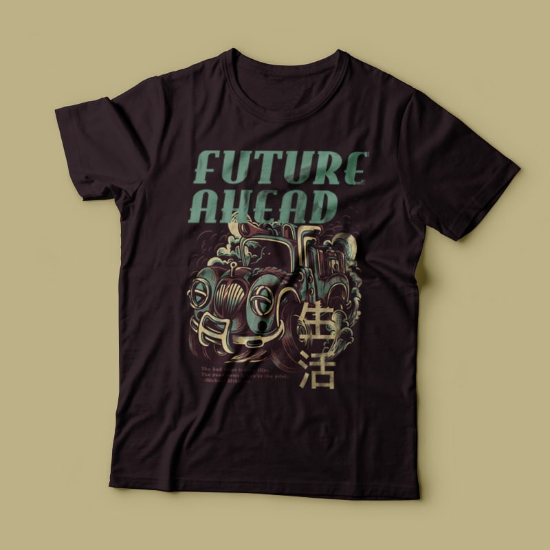 Future Ahead Vector T-shirt Design tshirt-factory.com