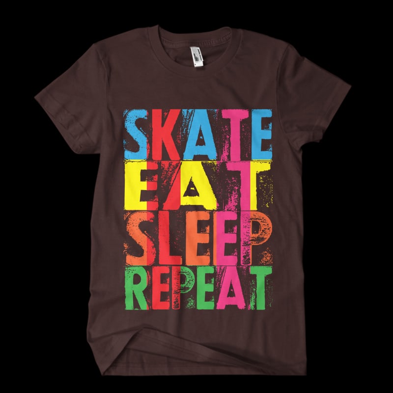 skate eat sleep repeat Vector t-shirt design buy tshirt design