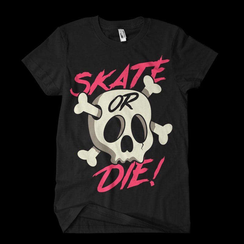 Skate or Die! Vector t-shirt design - Buy t-shirt designs