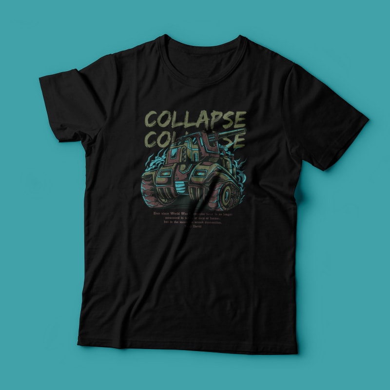 Collapse T-Shirt Design tshirt designs for merch by amazon
