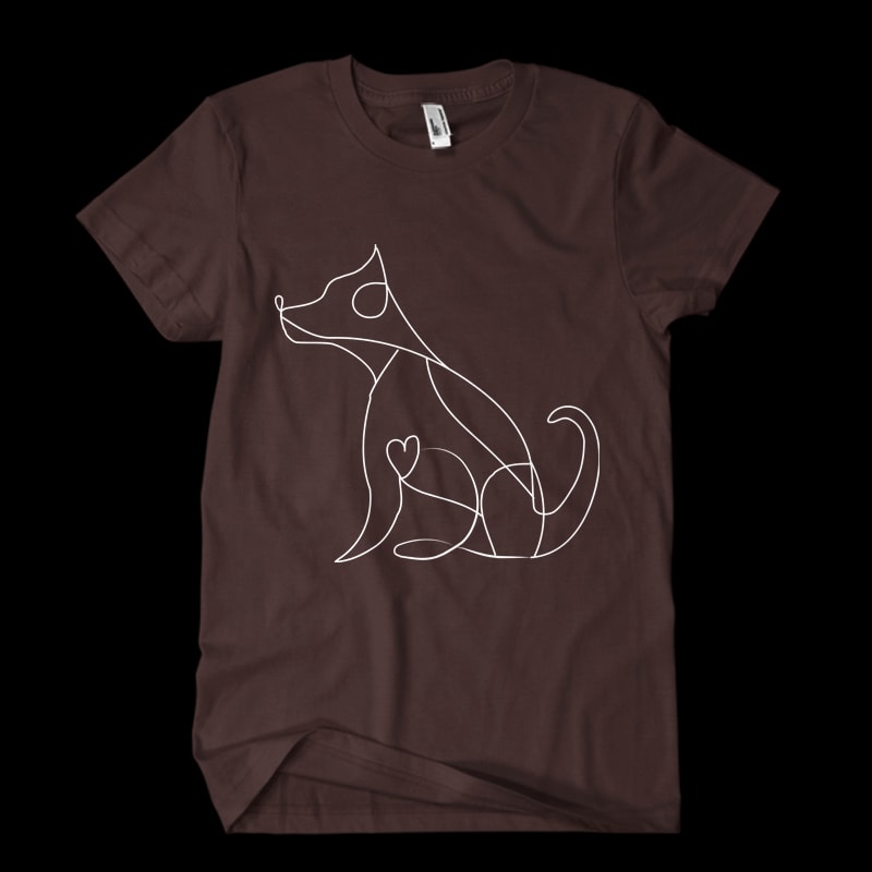 Dog Line Vector t-shirt design vector shirt designs