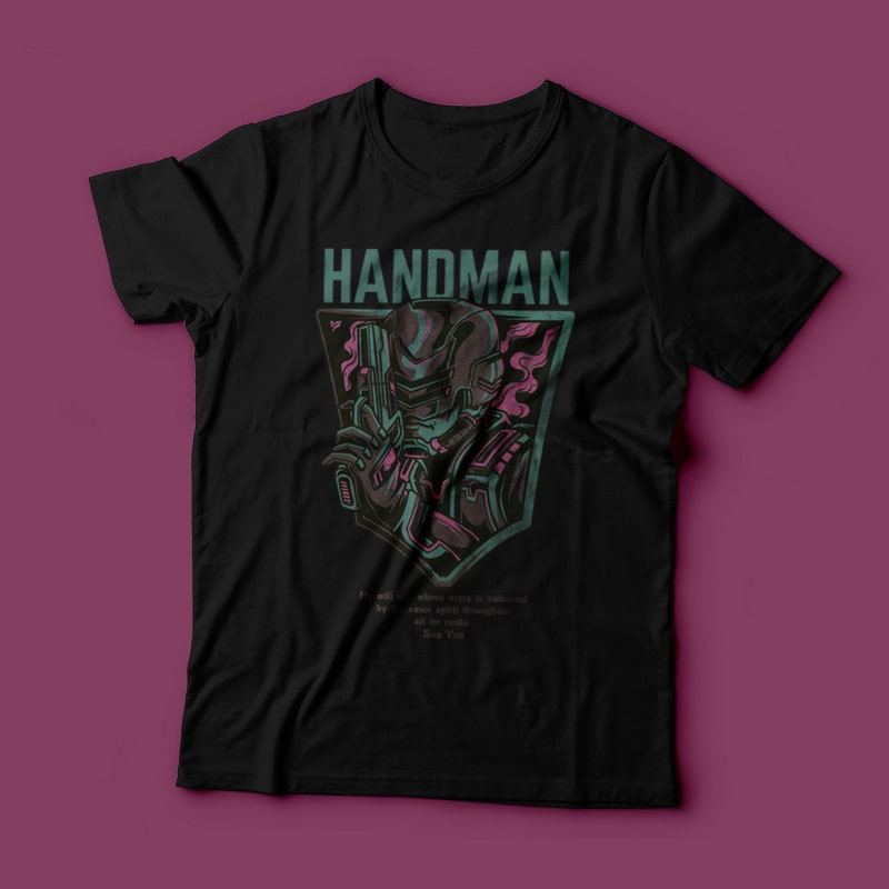 Hand Man T-Shirt Design t shirt designs for teespring