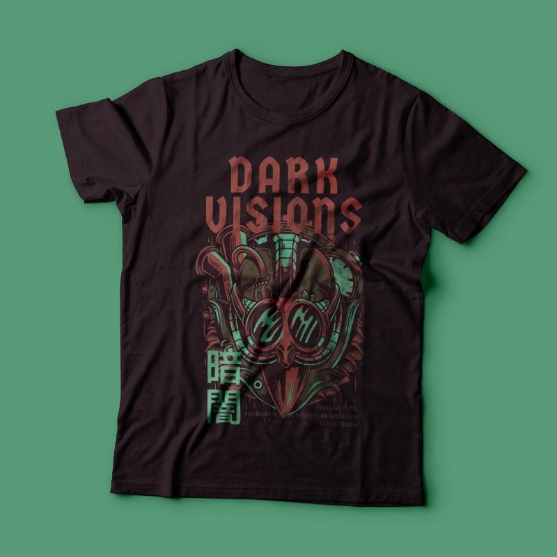 Dark Vision Vector T-shirt Design tshirt design for sale