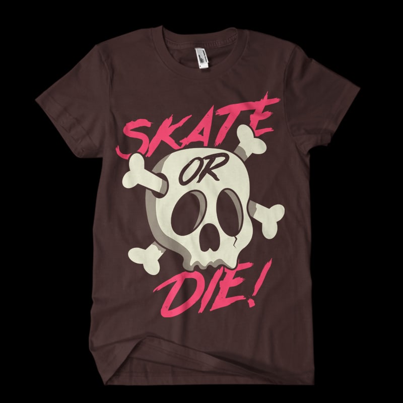 Skate or Die! Vector t-shirt design commercial use t shirt designs