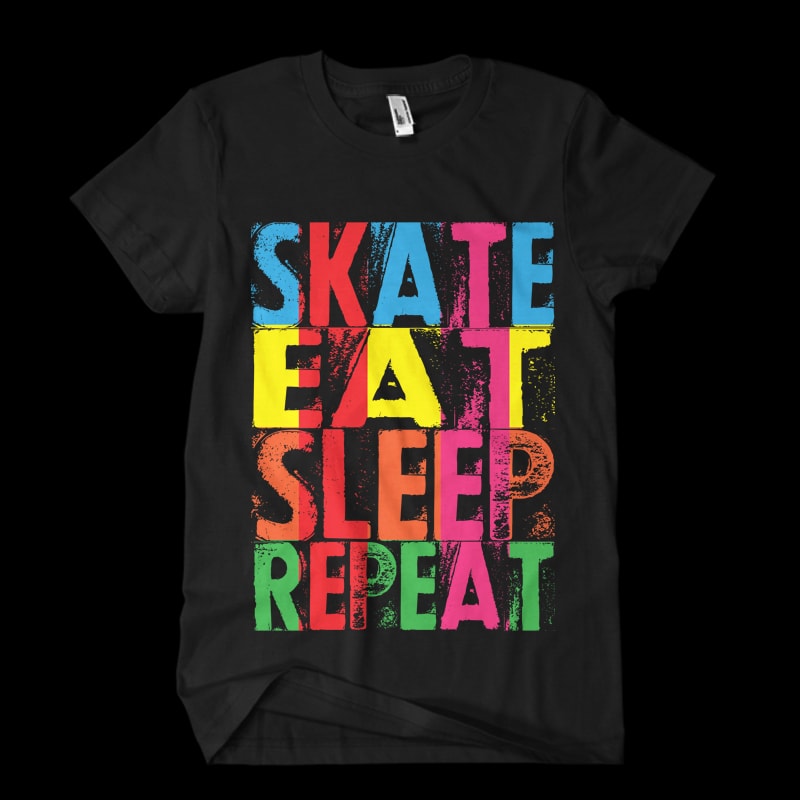 skate eat sleep repeat Vector t-shirt design buy tshirt design
