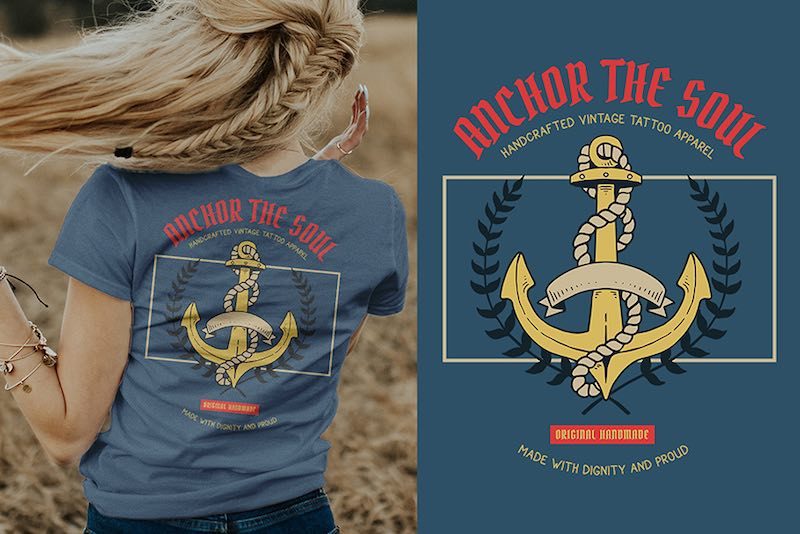 Anchor Graphic t-shirt design commercial use t shirt designs
