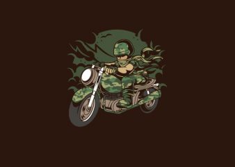 Army Motorcycle Ride Graphic t-shirt