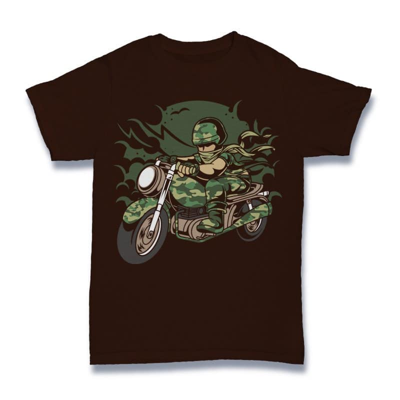 Army Motorcycle Ride Graphic t-shirt tshirt designs for merch by amazon