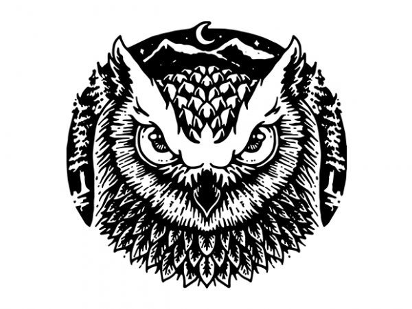 Owly t shirt design for purchase