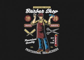 Barber Shop Graphic t-shirt design