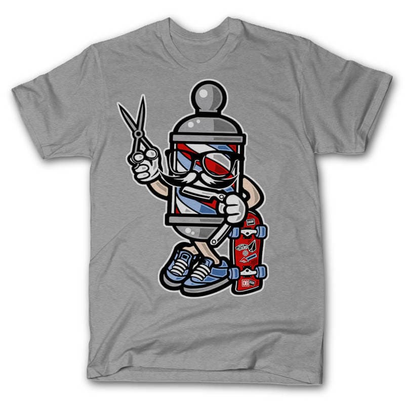 Barber Skater Vector t-shirt design commercial use t shirt designs