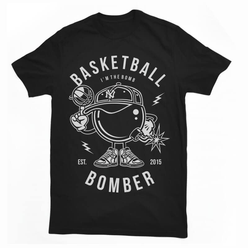Basketball Bombers Graphic t-shirt design commercial use t shirt designs