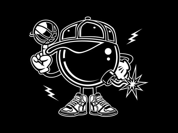 Basketball bombers graphic t-shirt design