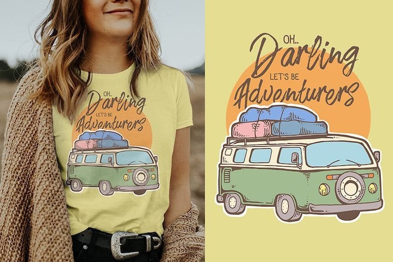 Be Adventurers Graphic t-shirt design commercial use t shirt designs
