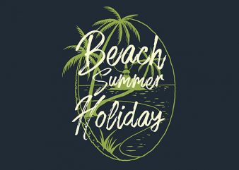 Beach Island Vector t-shirt design