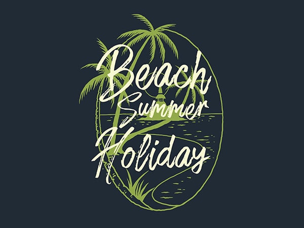 Beach island vector t-shirt design Beach island vector t-shirt design